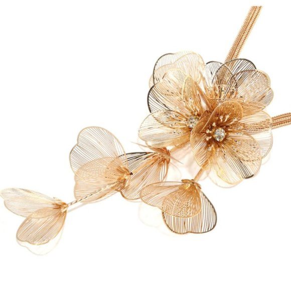 Golden Flowers Necklace - Picture 3 of 10